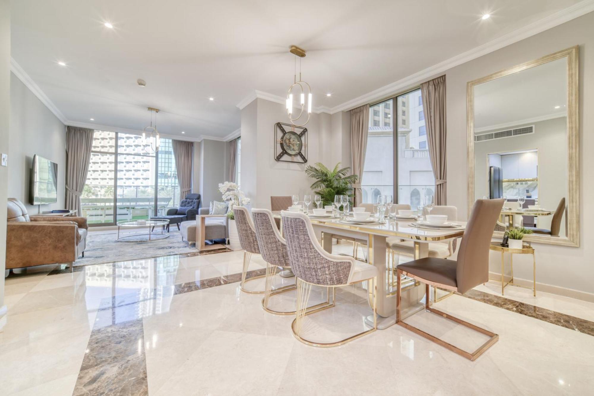 Luxurious 4 Bedroom Duplex With Terrace & Sea View Dubai Eksteriør billede