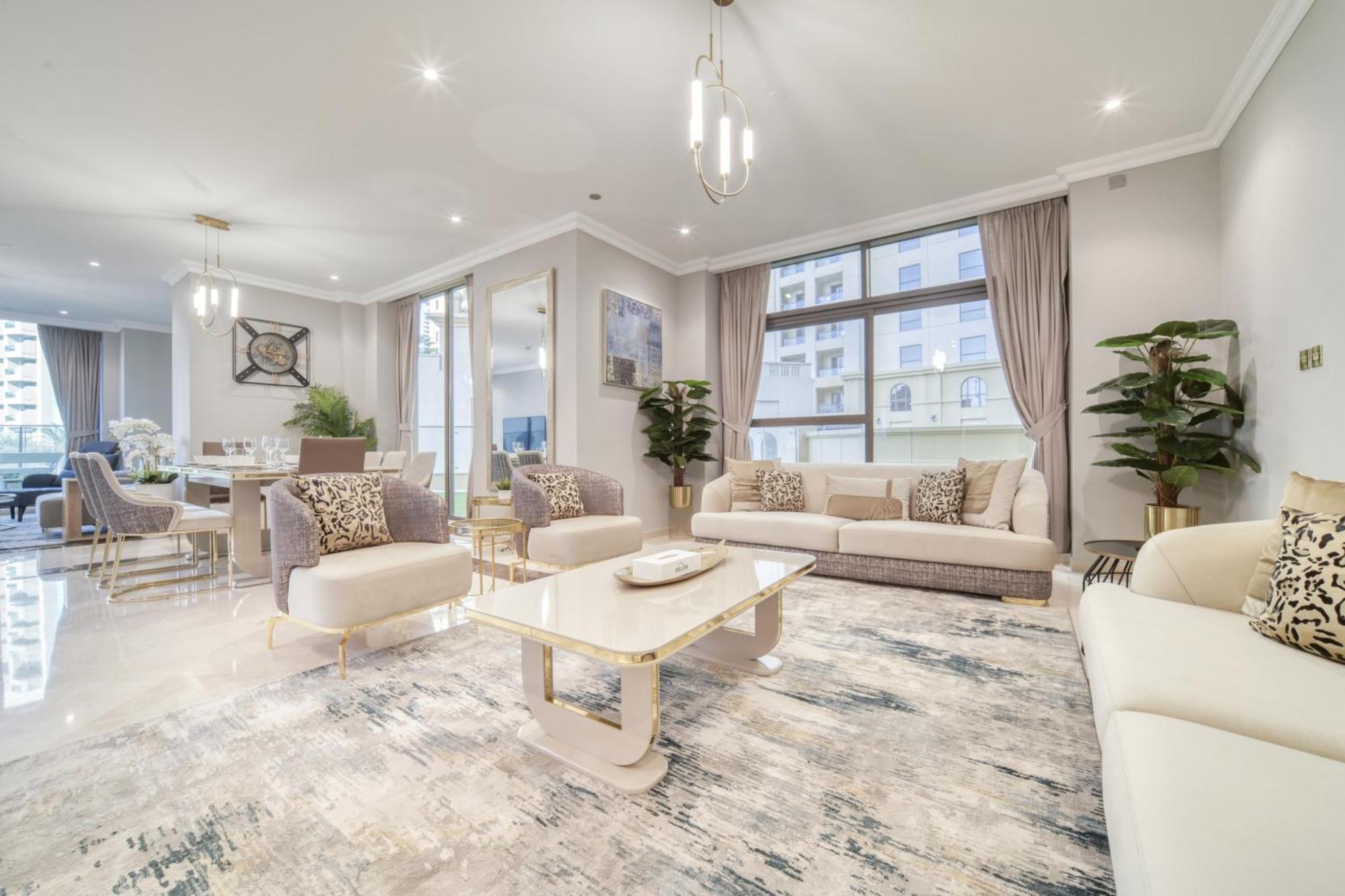 Luxurious 4 Bedroom Duplex With Terrace & Sea View Dubai Eksteriør billede